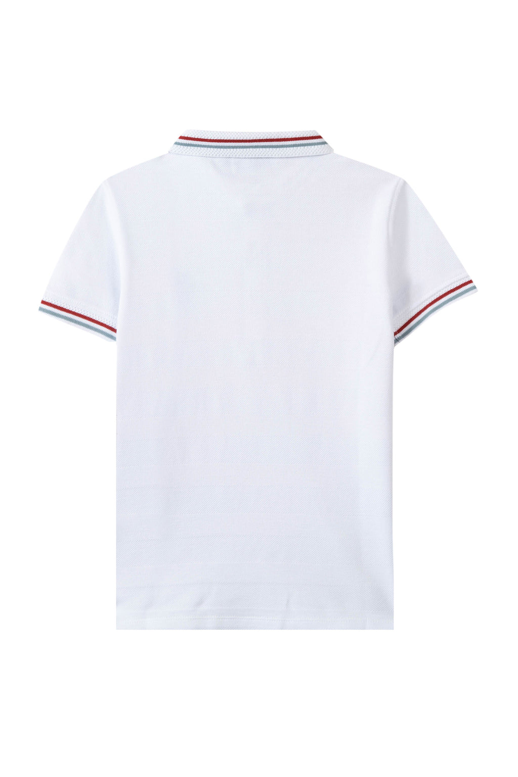 Polo - Baumwolle Weiss Tricolor