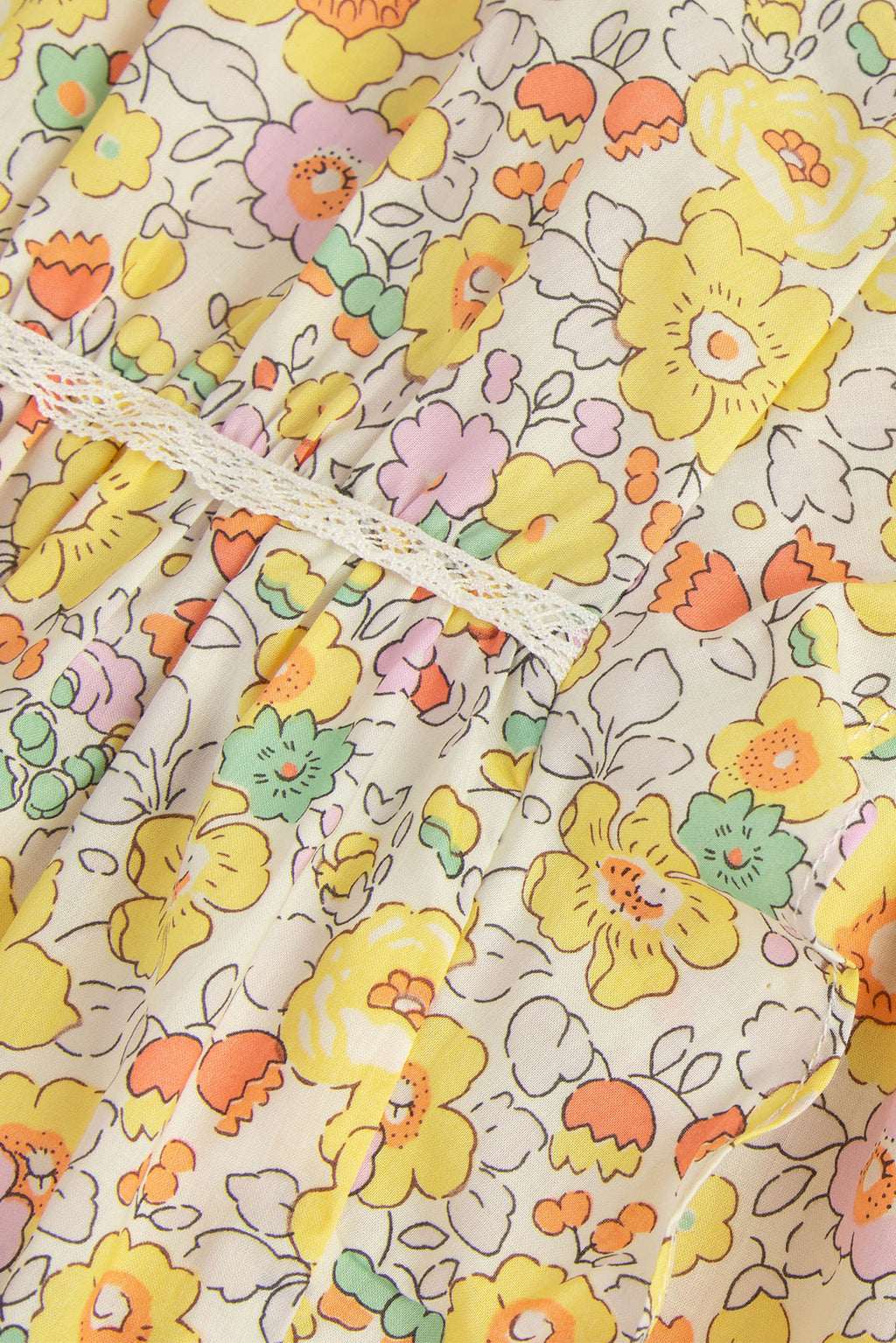 Camicietta - Tessuto di cotone Liberty limone