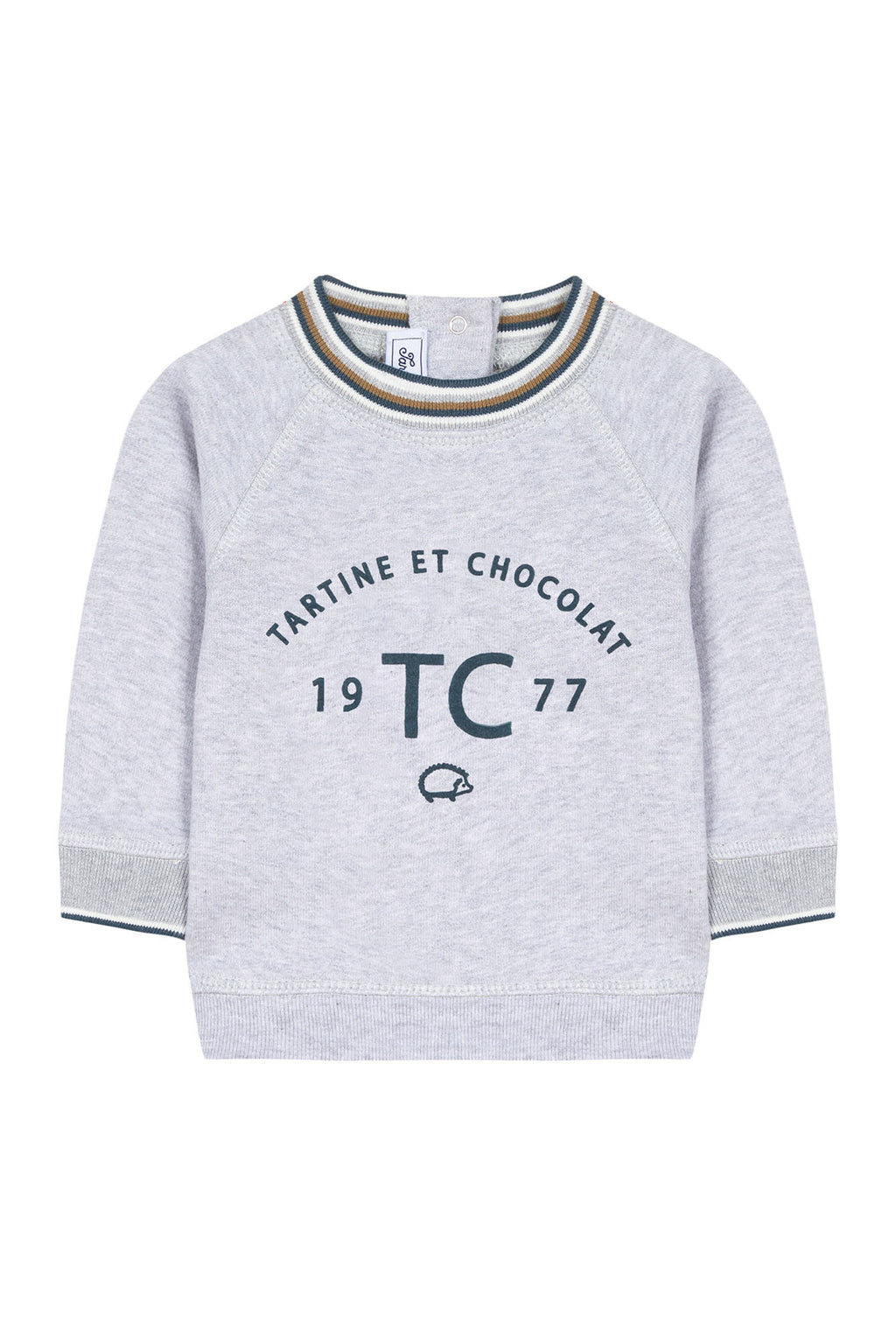 Sweat-shirt - Molleton gris chiné TC