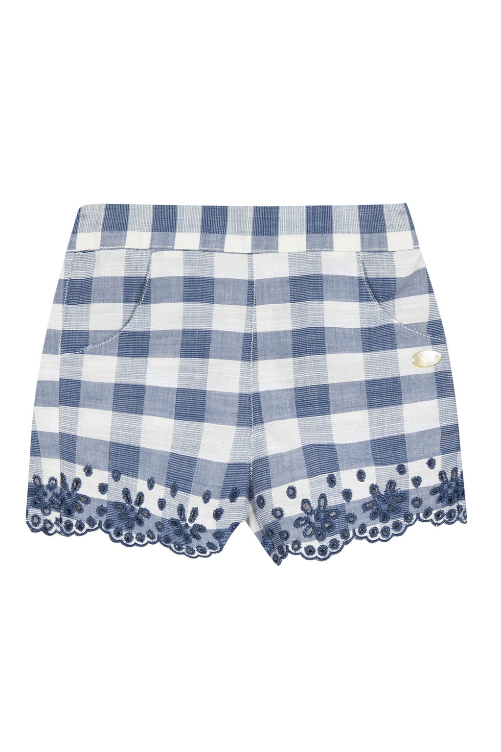 Short - Cotton Two-tone gingham White