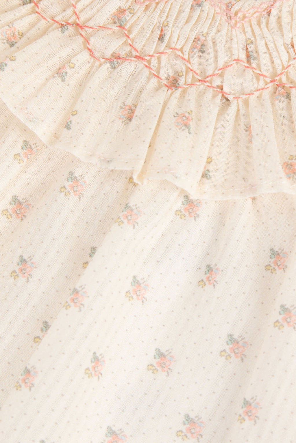 Kleid - Baumwolle DruckPerlenblumen