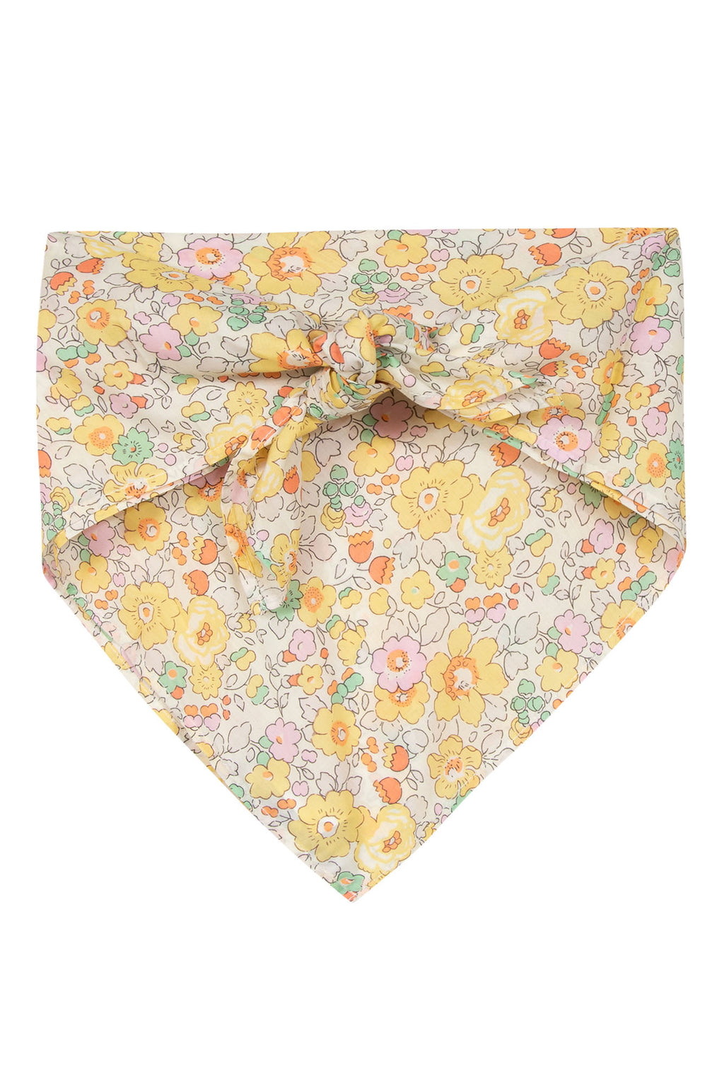 Bufanda - algodón de tela Liberty limón