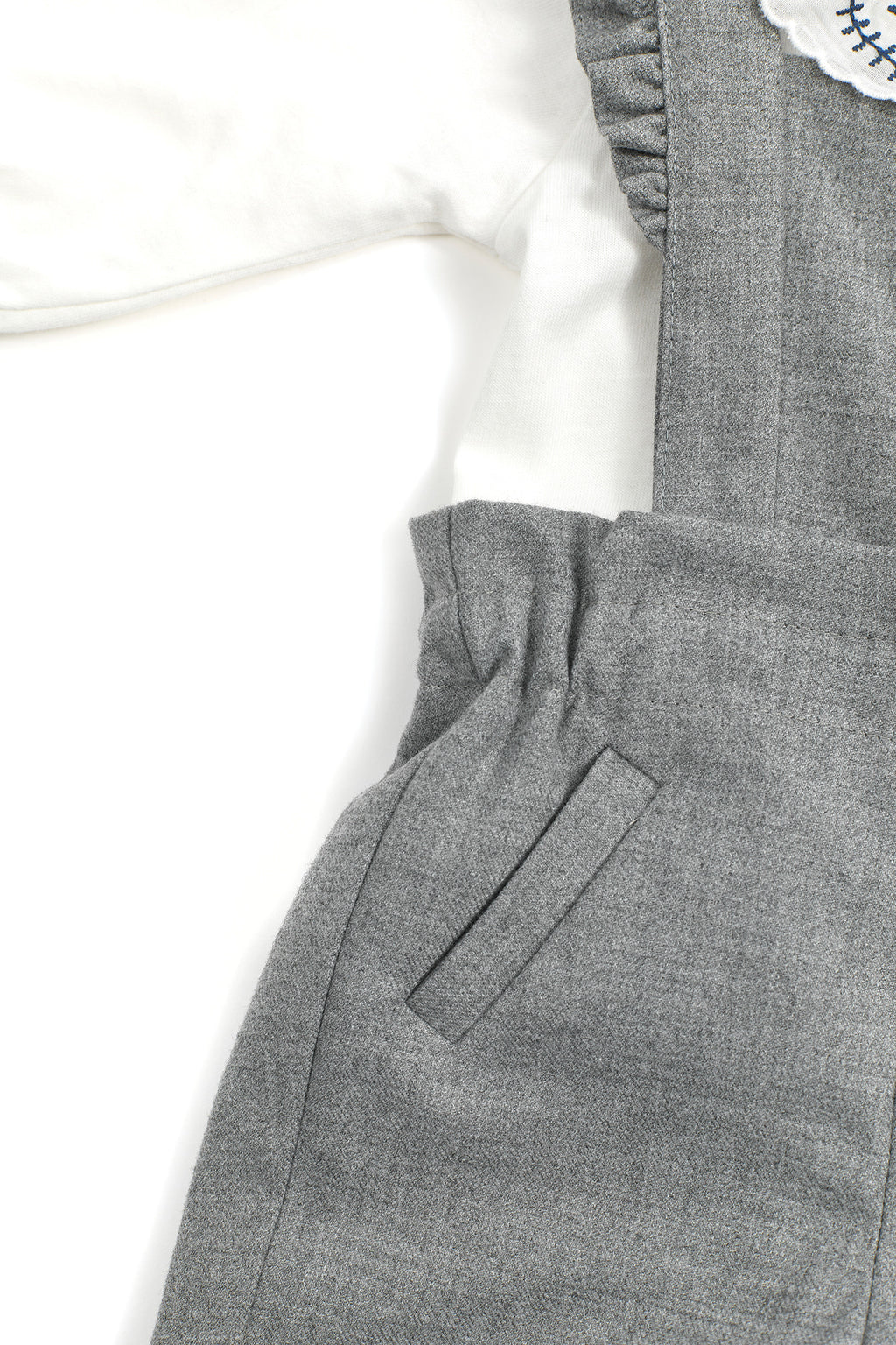 dungaree - Grey China Flannel