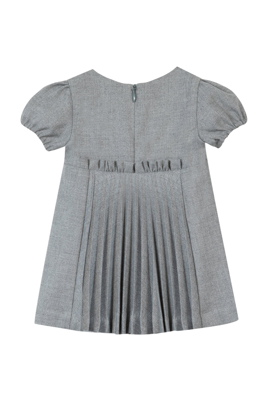 Dress - Grey China Flannel pleated