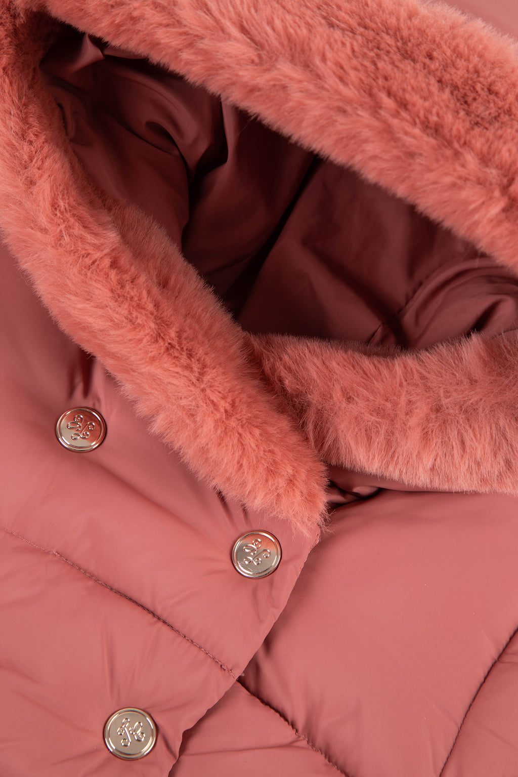 Down jacket - double buttoning praline