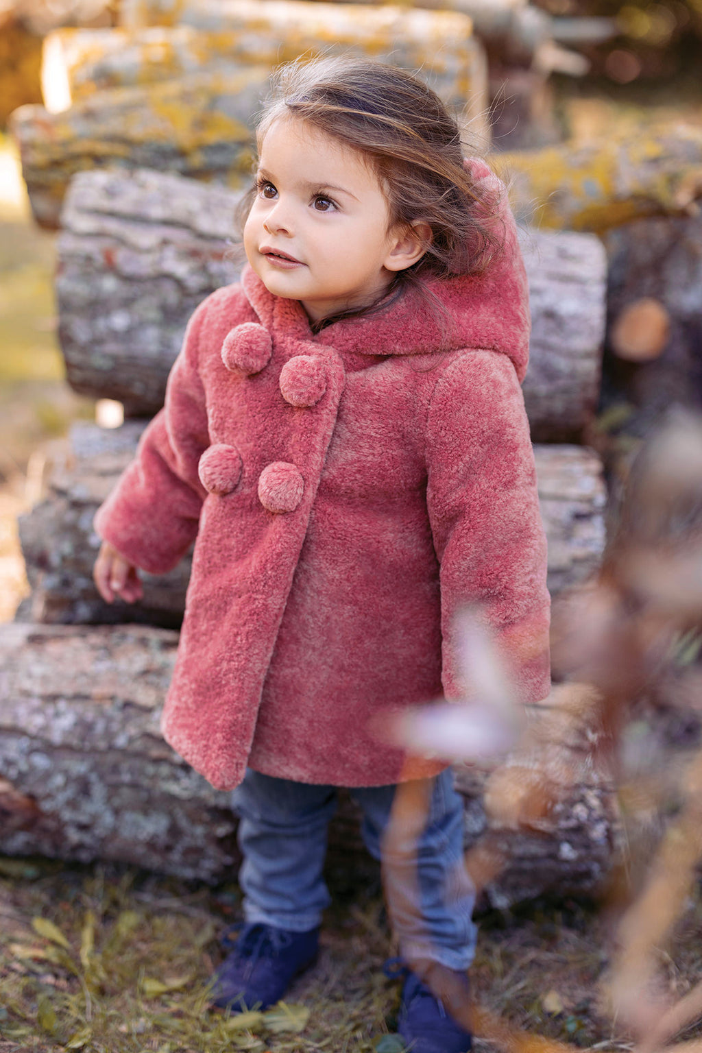 Coat - Old Pink Imitation fur sheep