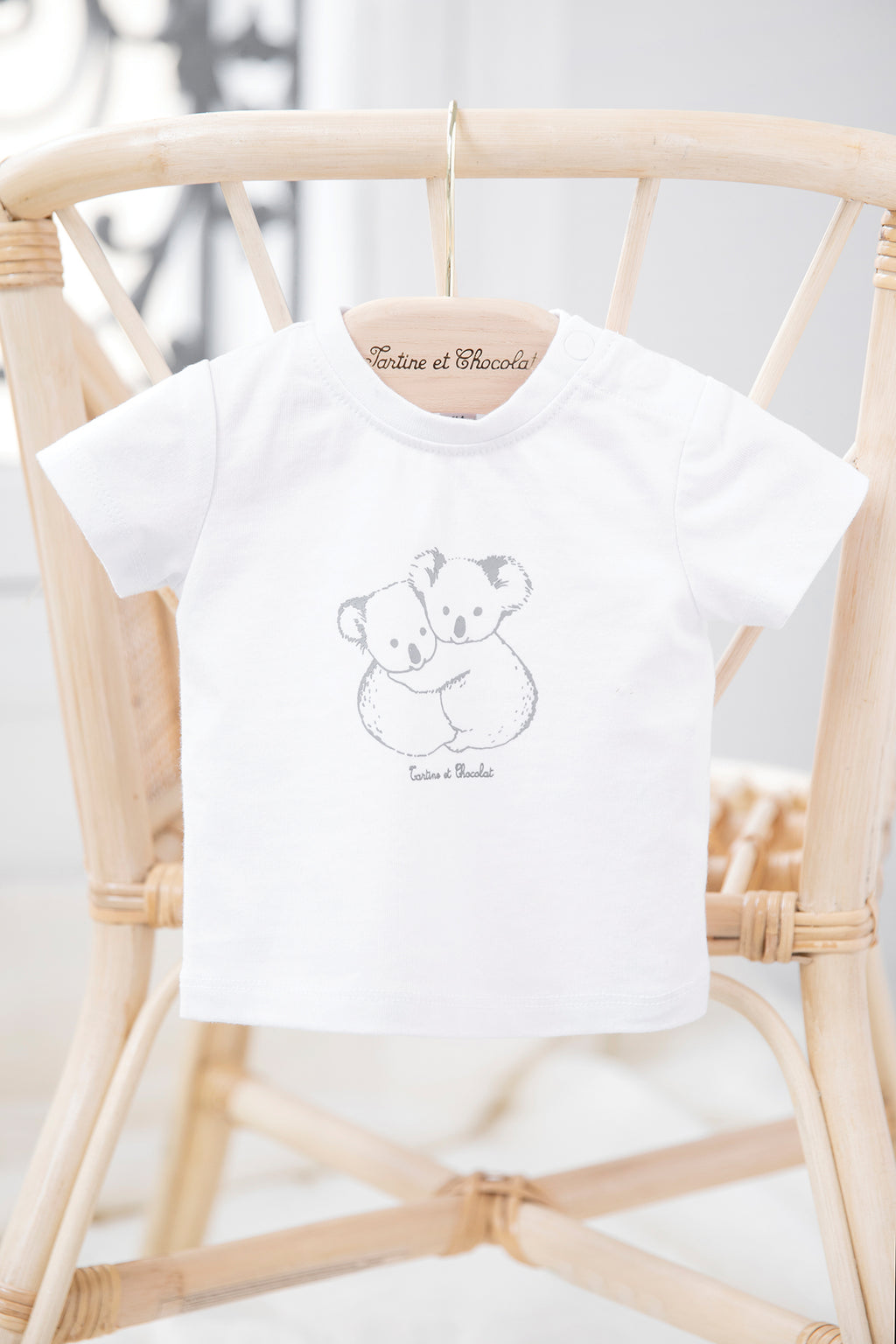 T -Shirt - Weiss Illustration Koala