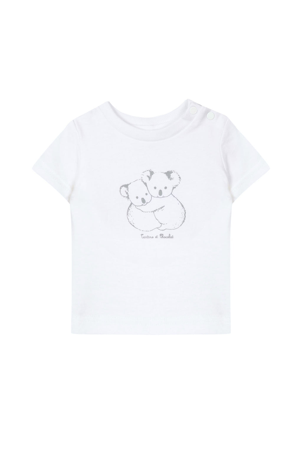 T -Shirt - Weiss Illustration Koala