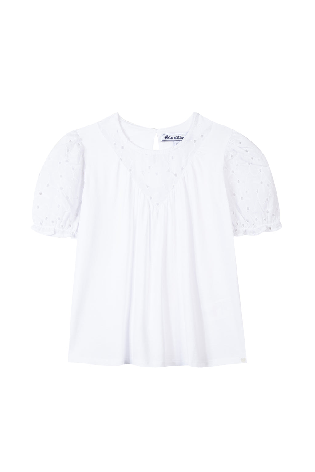T-shirt - White Embrodery English