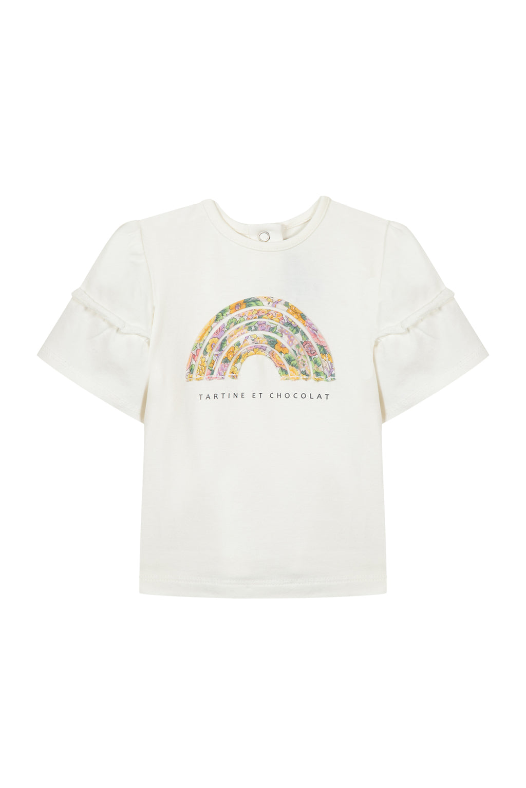 T -Shirt - Ecru  Illustration Regenbogen