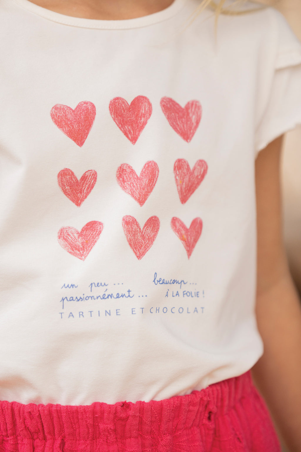 T-shirt - Ecru Illustration heart