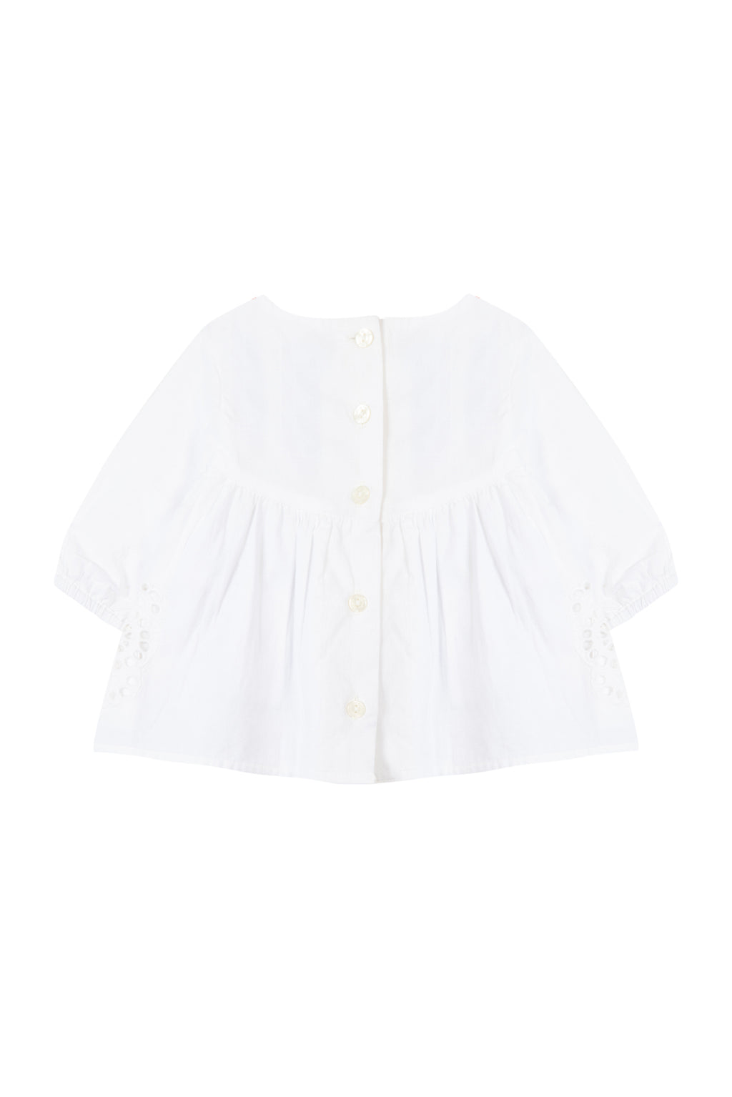 Blouse - White Floral embroidery