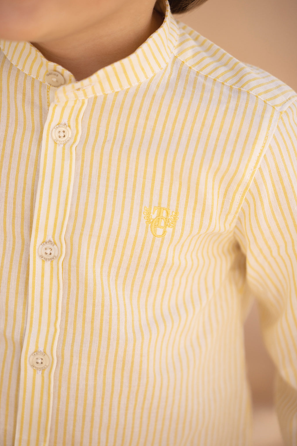 Shirt - Streifens Gelb blass