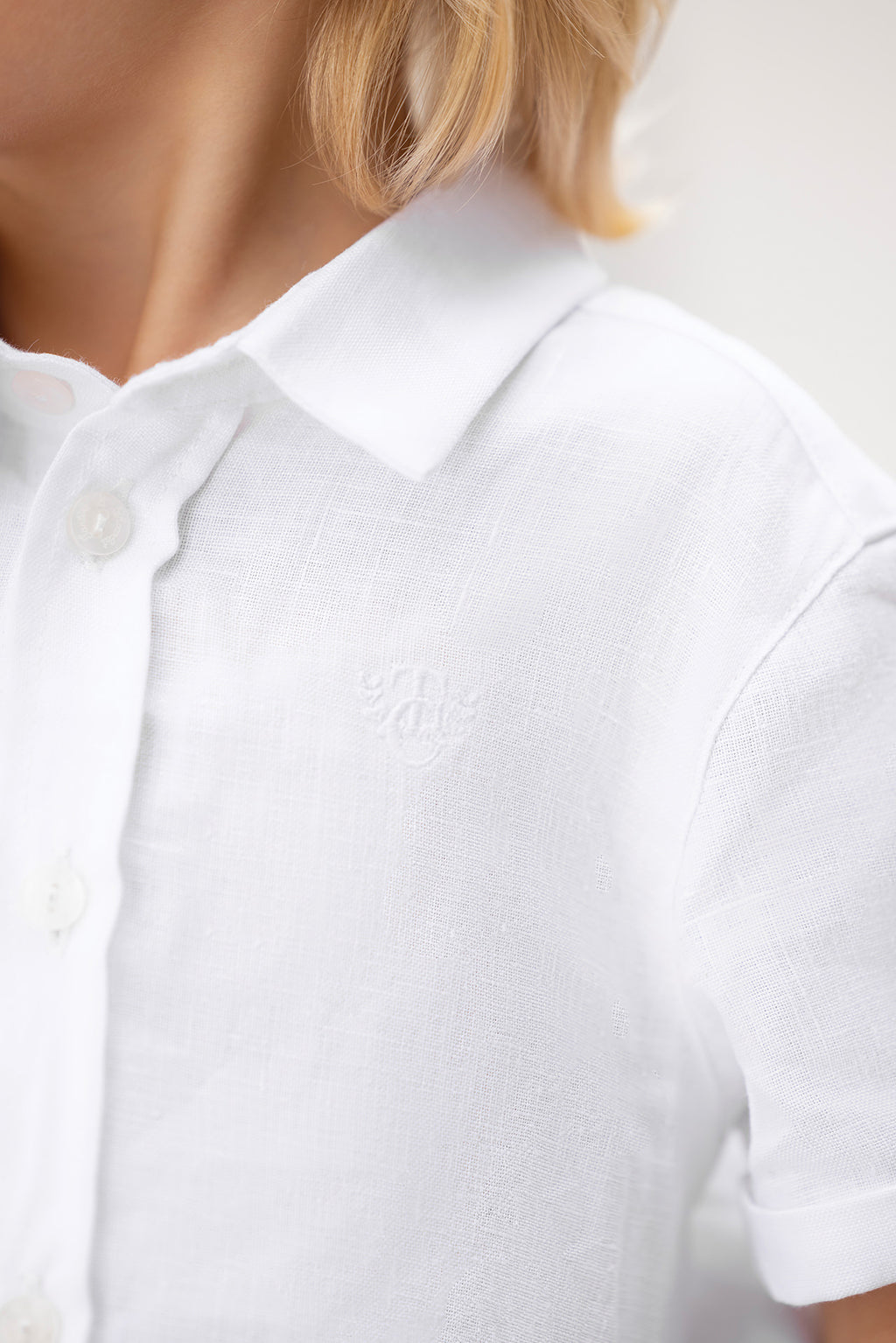 Camisa - Lino Blanco mangas cortas