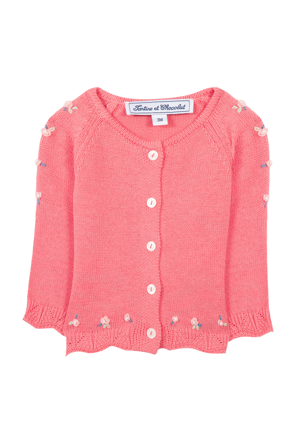 Cardigan - Pink Embrodery hand