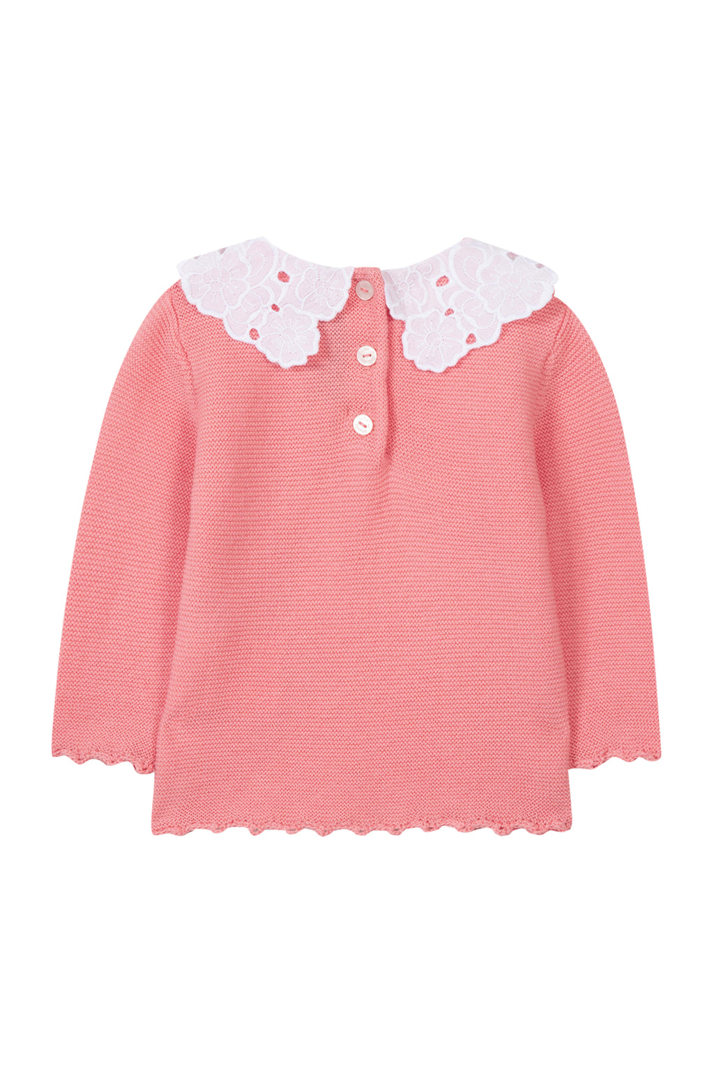 Sweater - Pink Peter pan collar