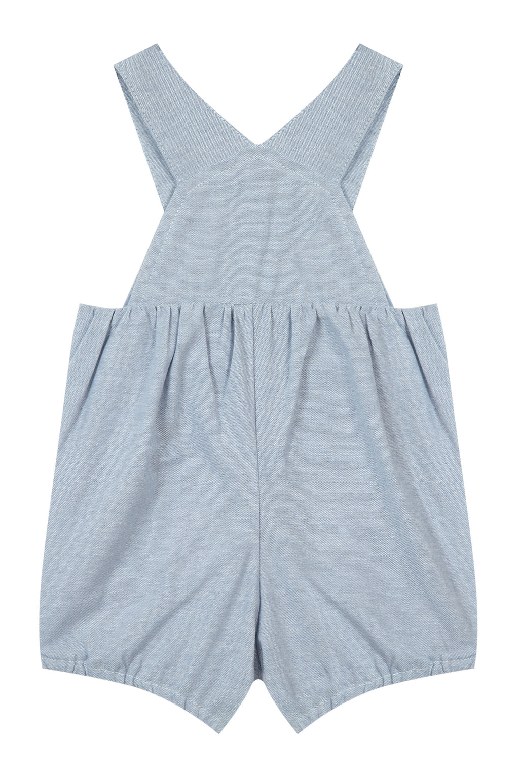 dungaree - Blue embroidery cloud