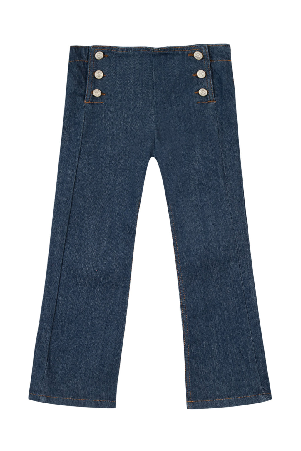 Jeans - Marineblau Dreifaches Knopfloch