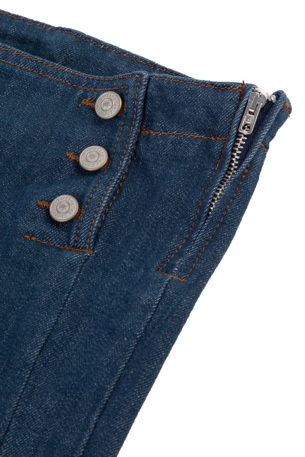 Jeans - Navy Drievoudige knoopsgat