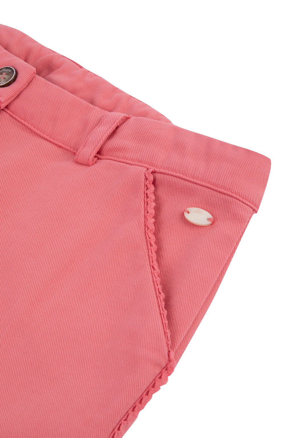Jeans - Pink finishing Scallopede