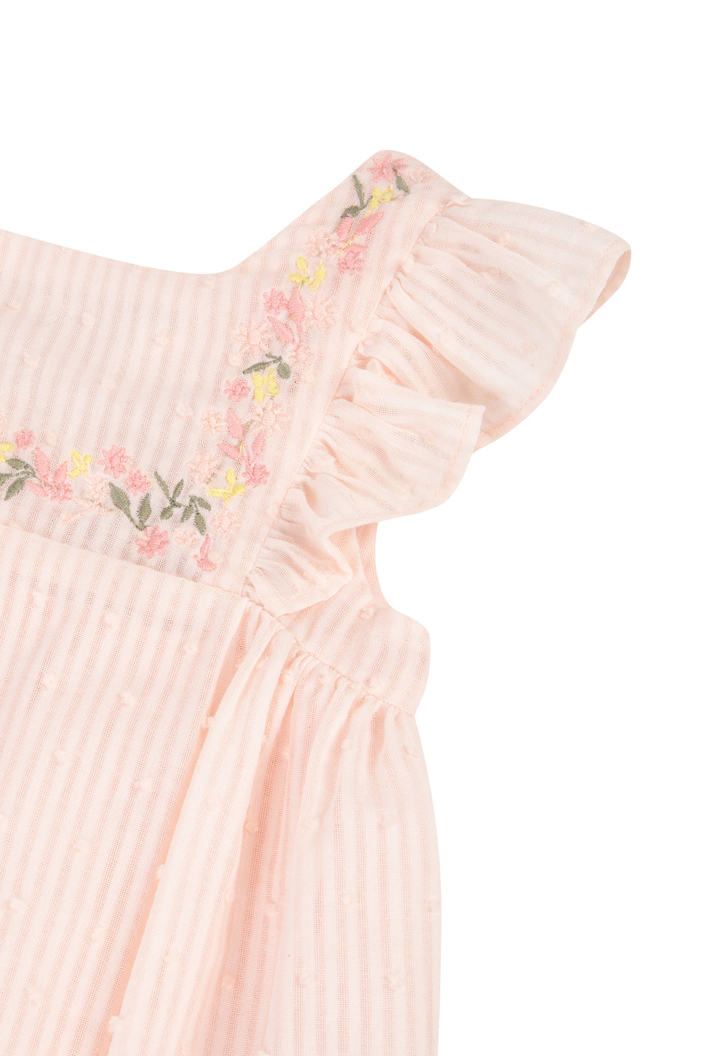 Dress - Pink fabric Plumetis