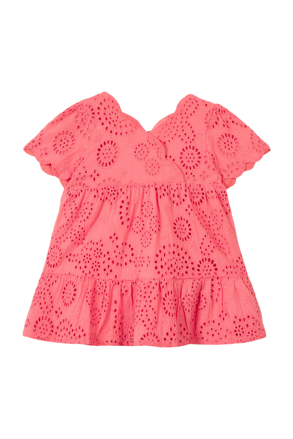 Dress - Cotton Pink English embroidery