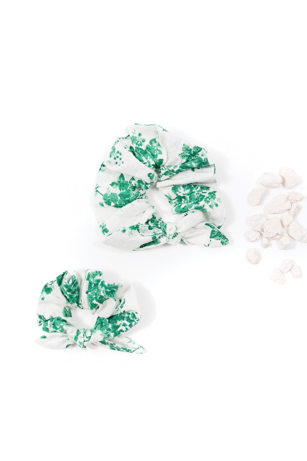 Scrunchie - Verde Estampado florido