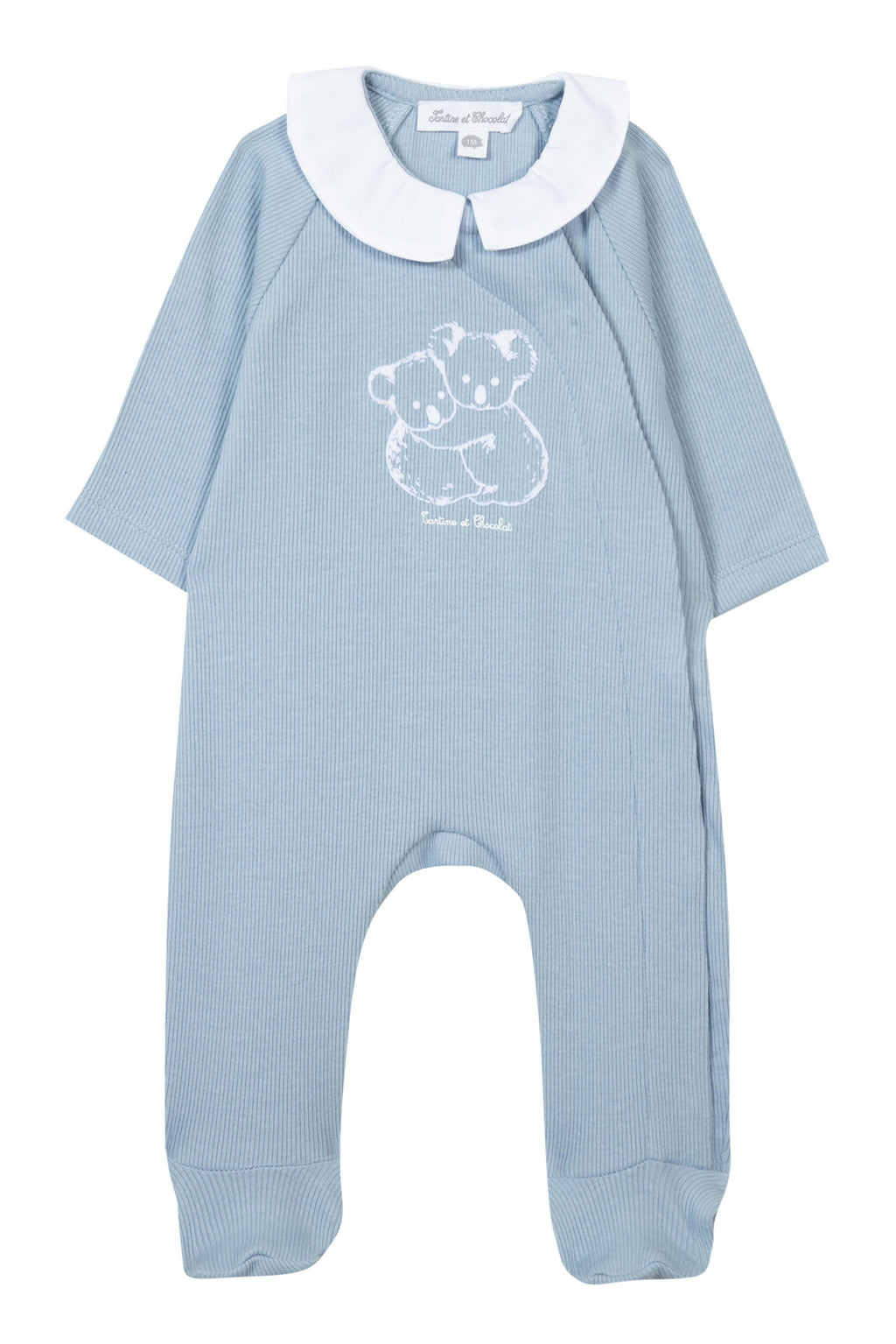 Pyjama - Bleu nuage coton côtelé