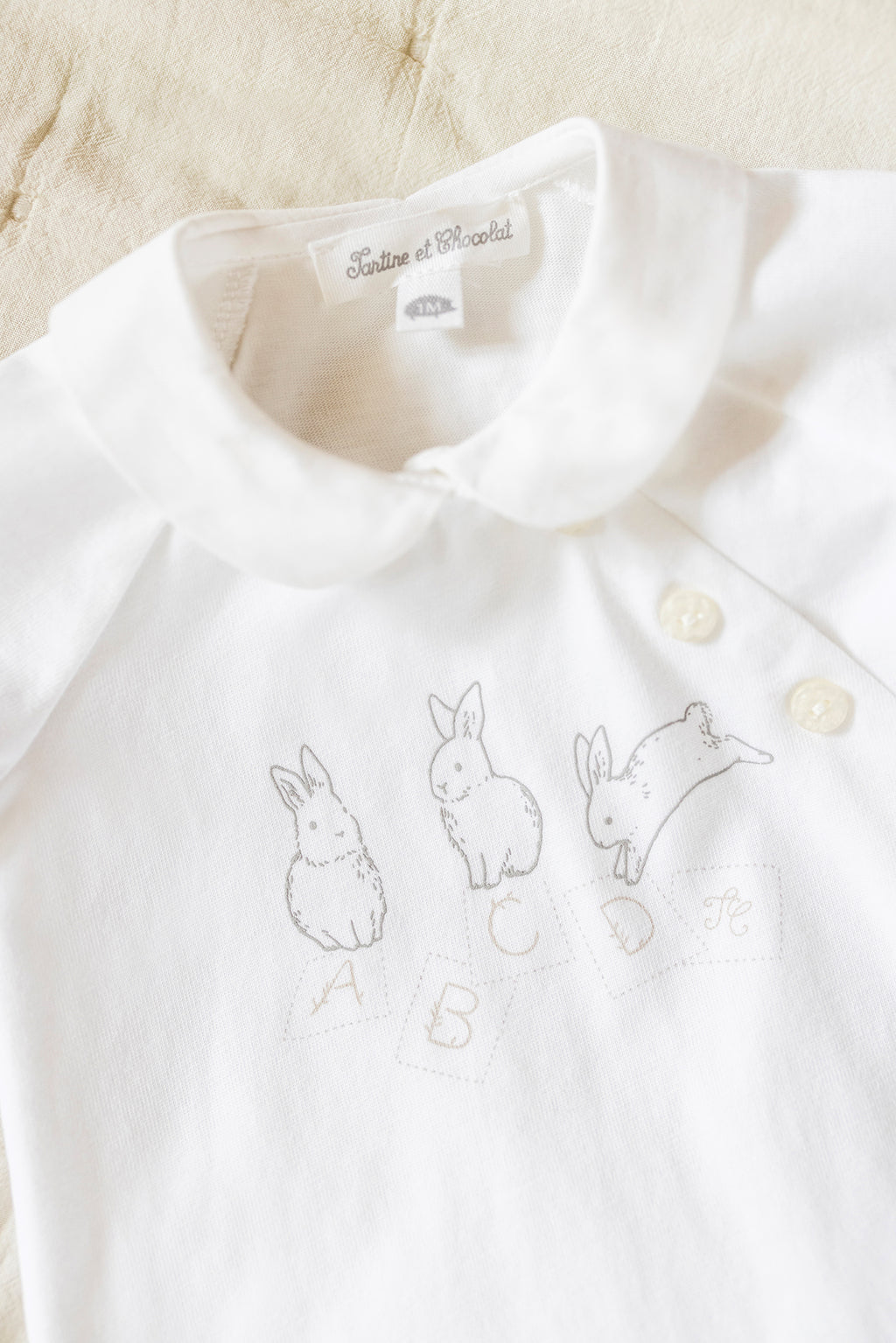 Pajamas - White Illustration rabbit