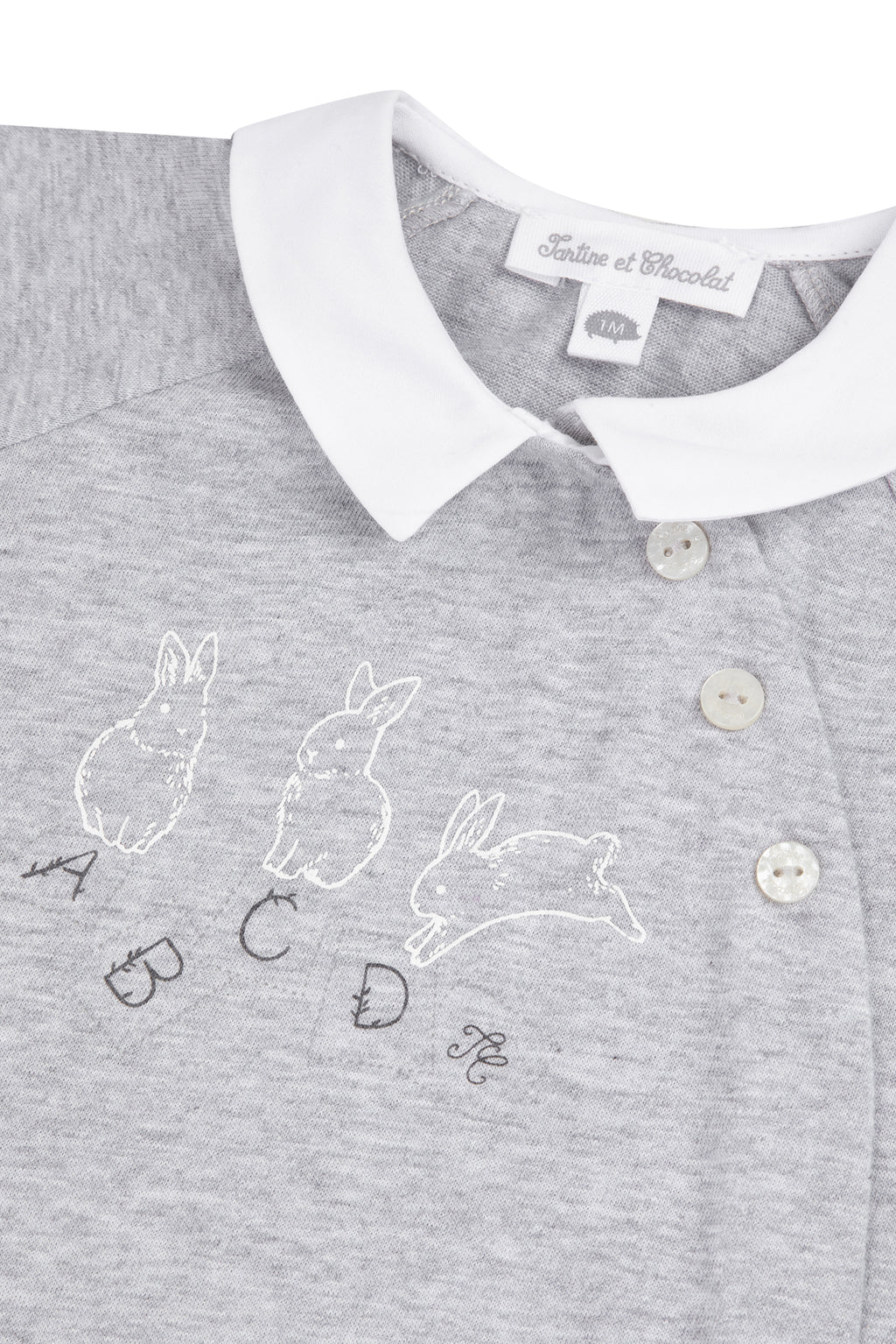 Pyjama - Gris illustration lapin