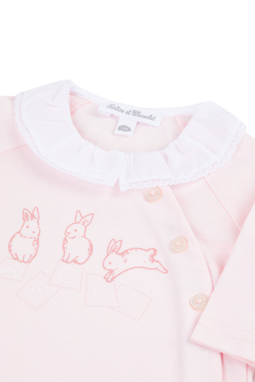 Pyjama - Rose illustration lapin