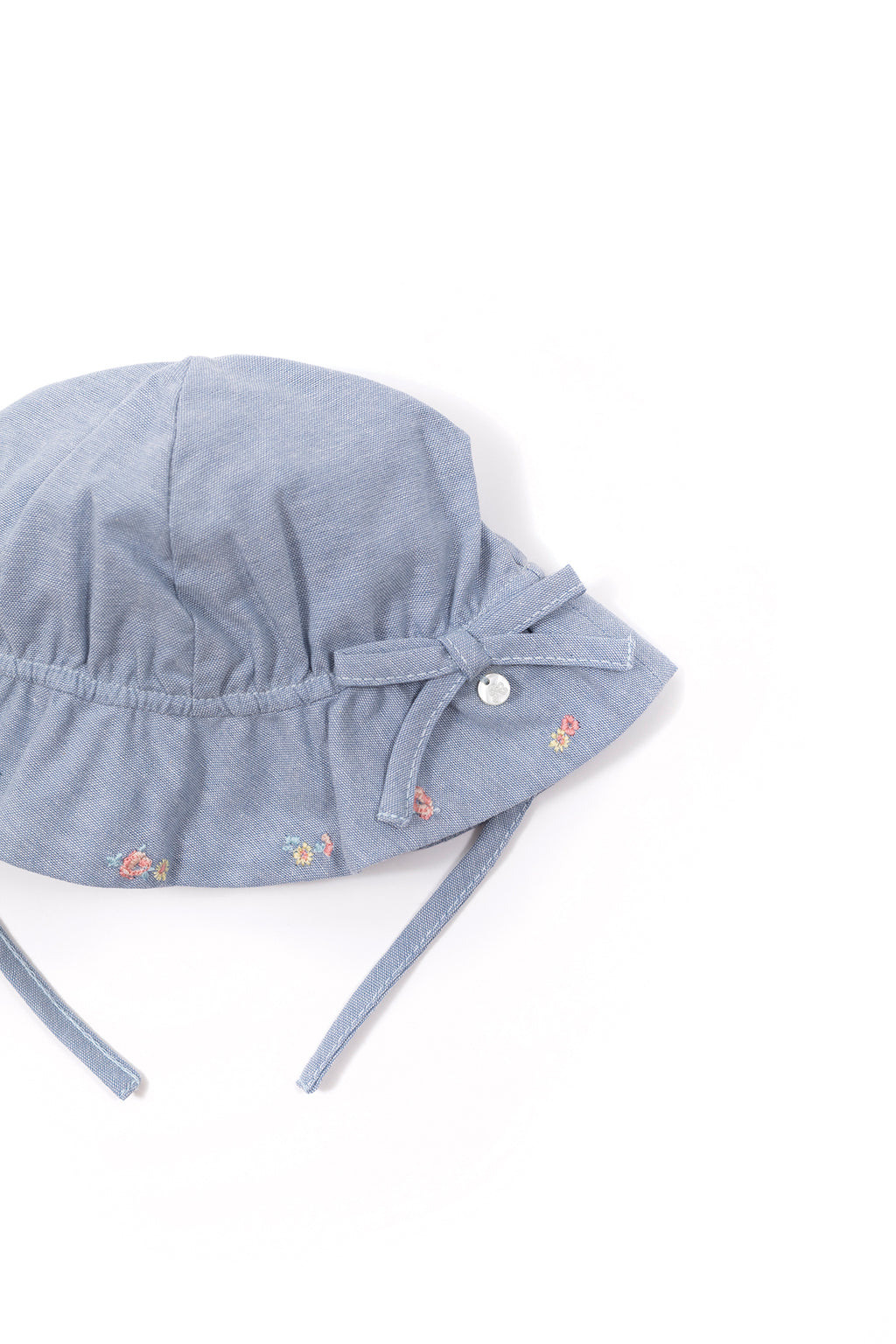 Bob Chambray Flower embroidery girl